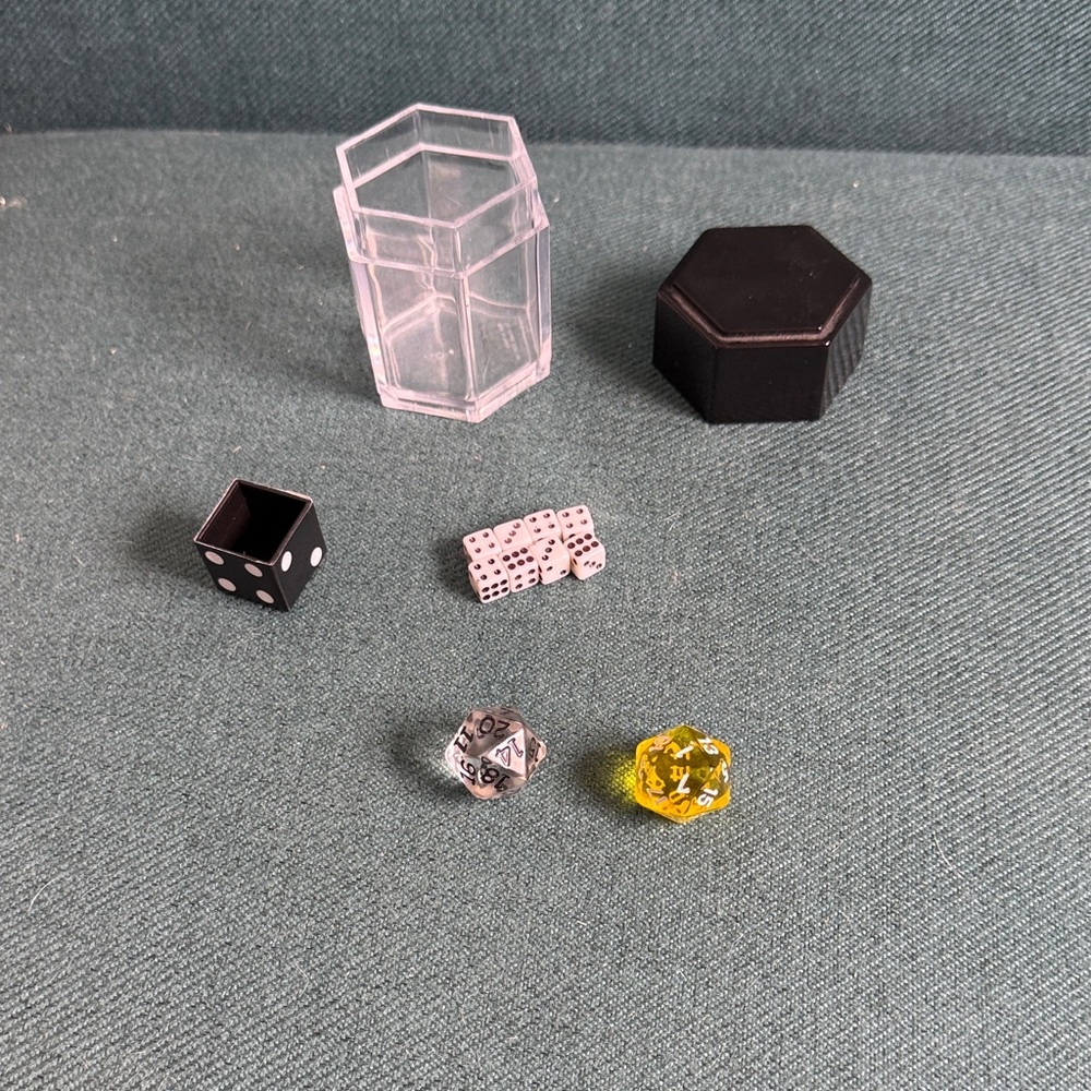 Assorted Dice Set with Clear and Yellow D20s